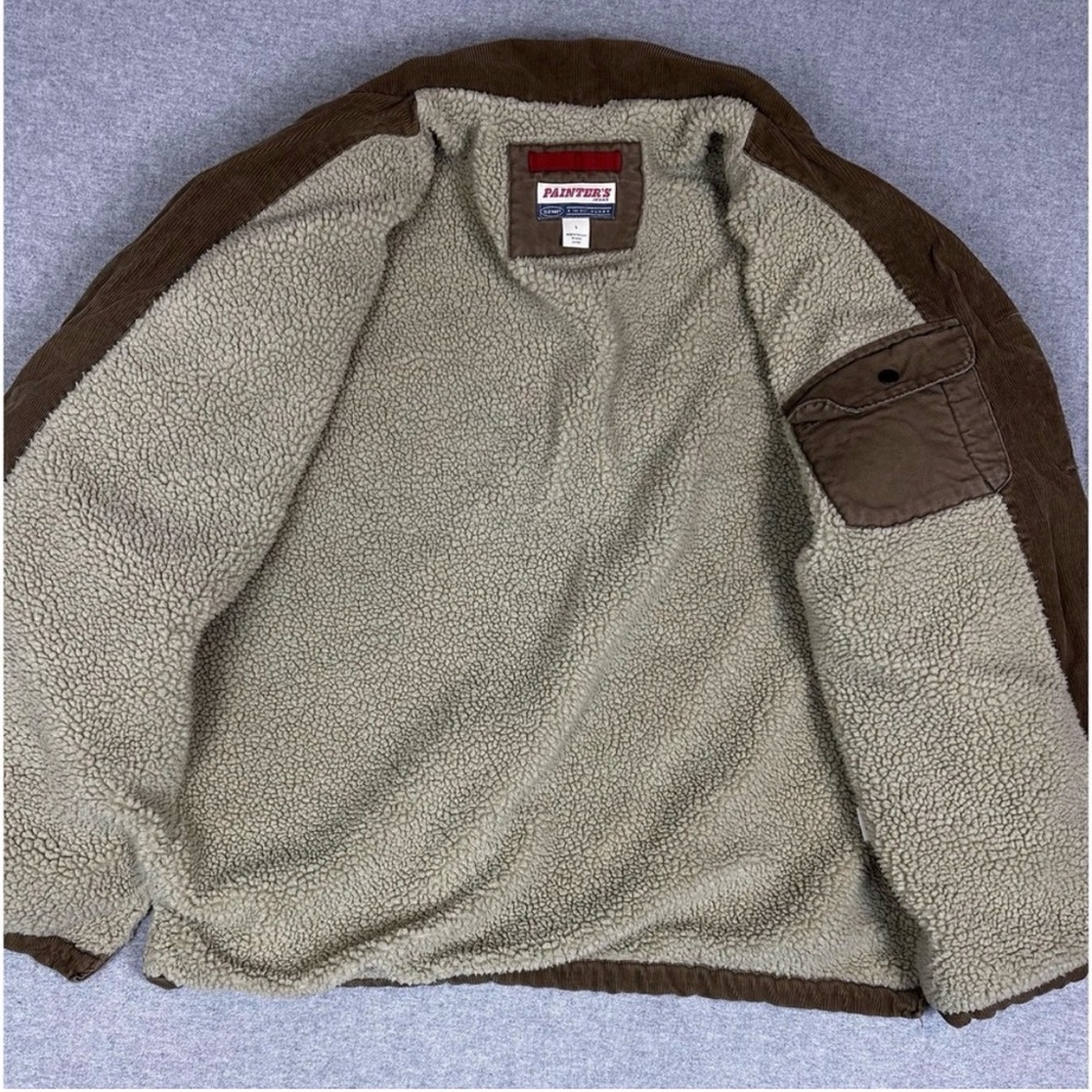 VTG Y2K Old Navy Painters Coat
Mens Large Brown Corduroy
Sherpa Lined - Picture 3 of 9